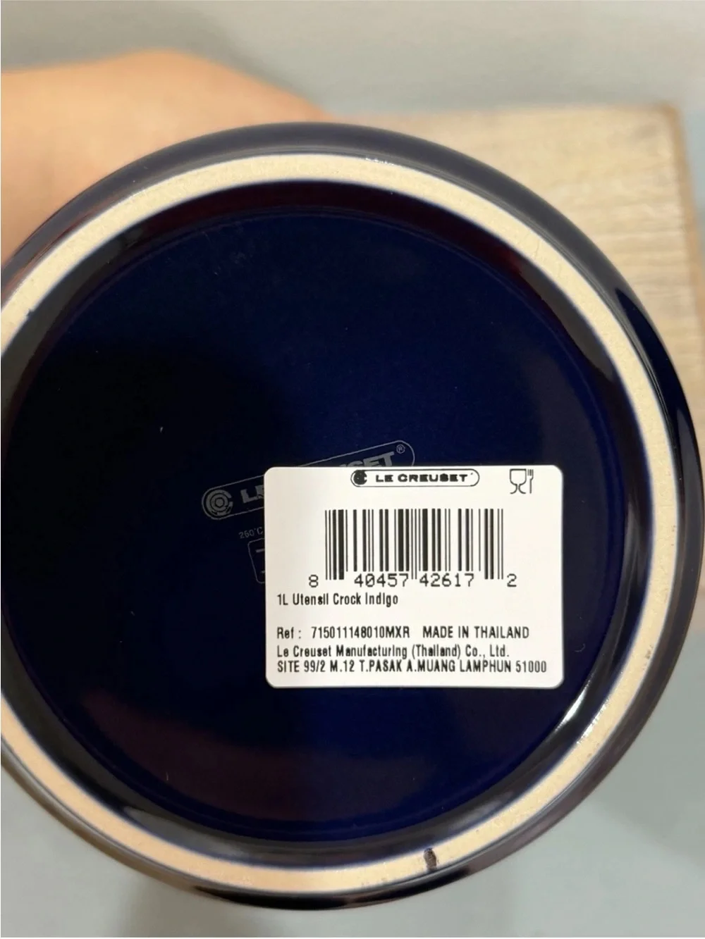 INDIGO LE CREUSET Utensil Crock New 1L Brand New